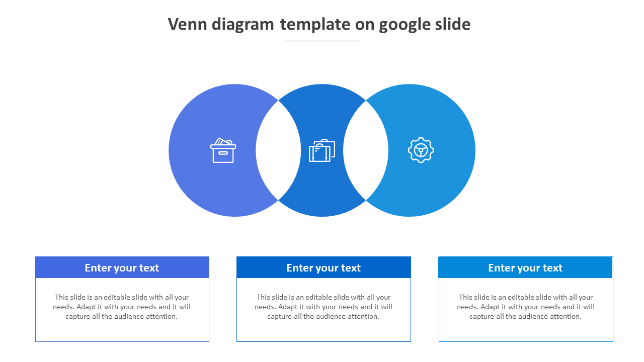 venn diagram template on google slide-blue